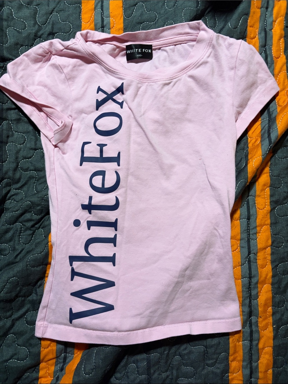 White fox Pink Logo Tee